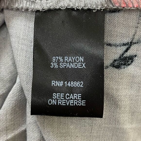 TORRID GREY FLORAL CHALLIS ZIP FRONT DRAWSTRING SHIRT DRESS - Picture 8 of 9